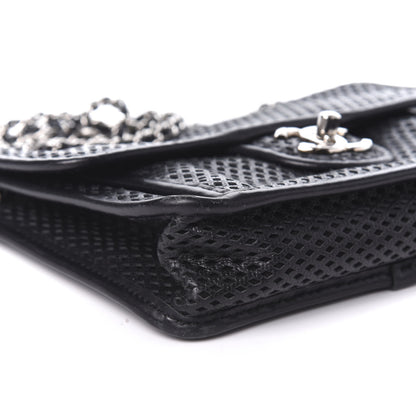 Chanel Metallic Perforated Calfskin Small Up In The Air Flap Black 16 of 18