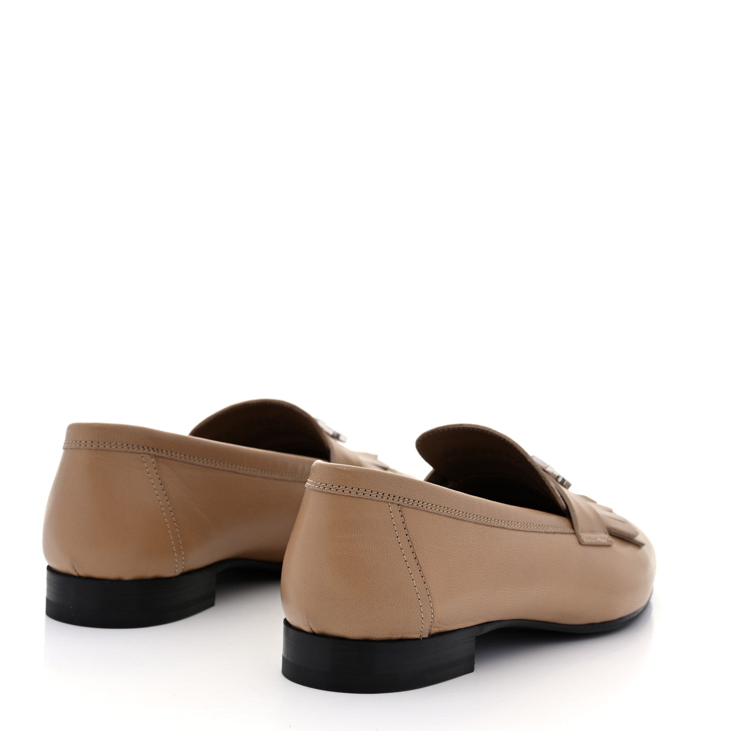 Hermes Goatskin Womens Royal Loafers 36 Beige Argile 4 of 9