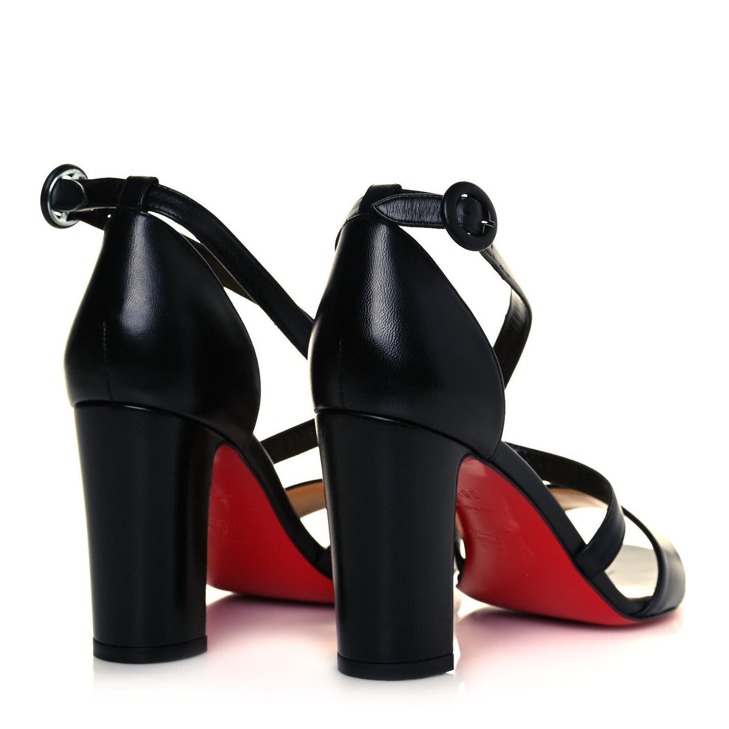 Nappa Loubi Bee Alta 85 Sandals 36.5 Black