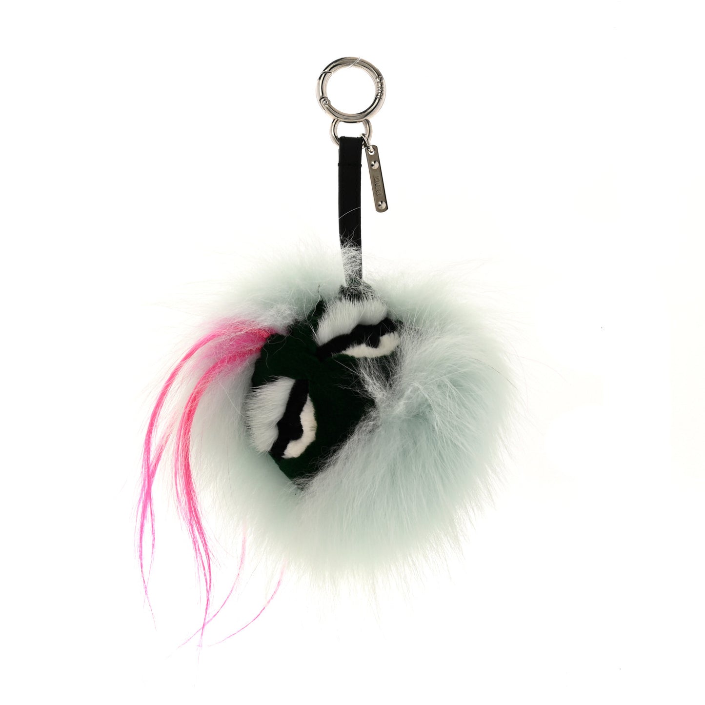 Fox Rabbit Goat Mink Fur Vitello Flamingo Bagood Monster Bag Bug Charm Light Blue
