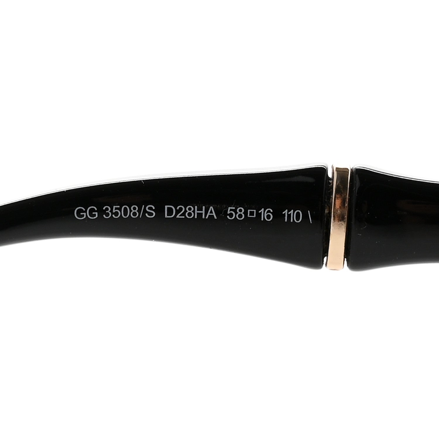 Gucci Bamboo Effect Sunglasses GG 3508S Black 6 of 8