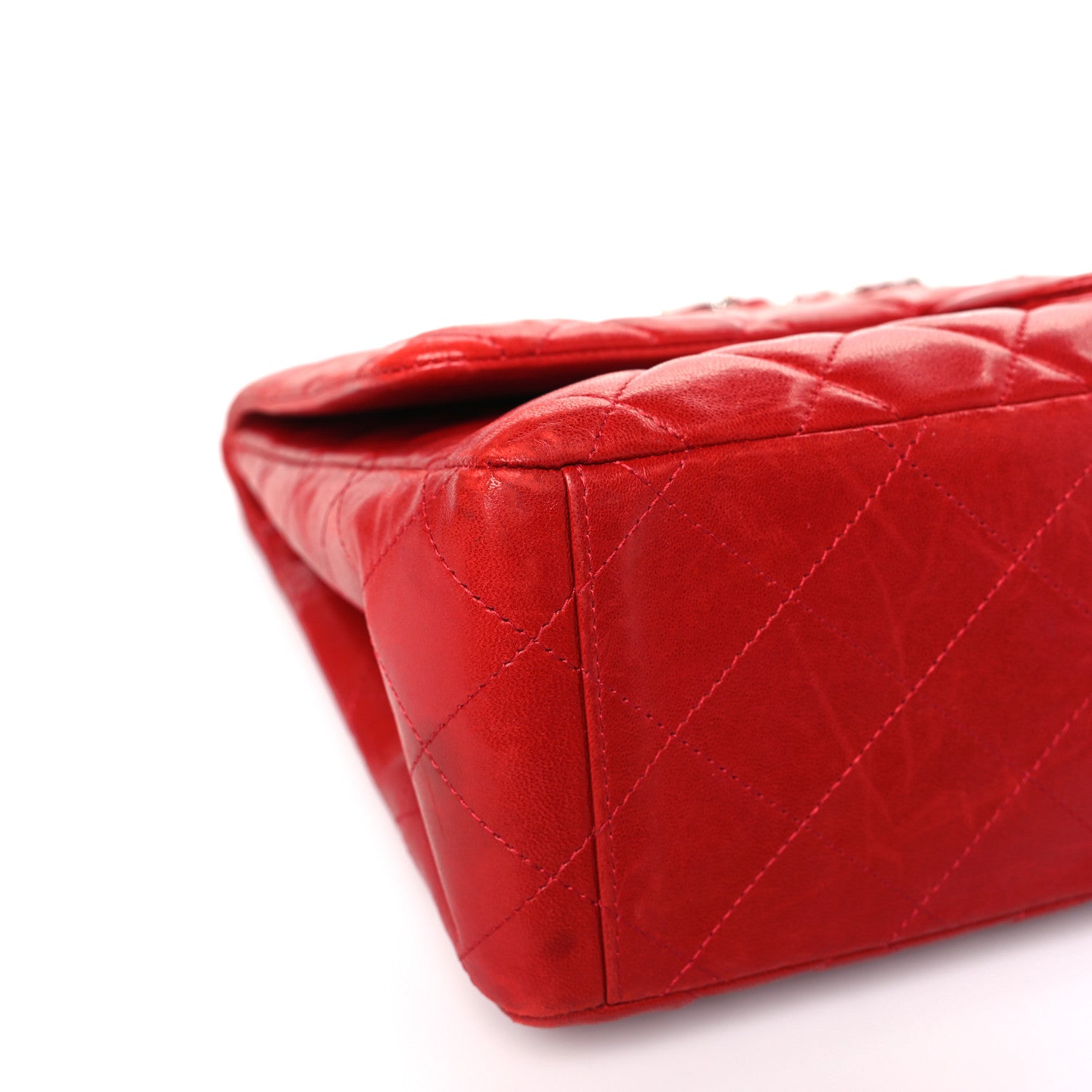 Chanel Lambskin Quilted Maxi Double Flap Red 7 of 9