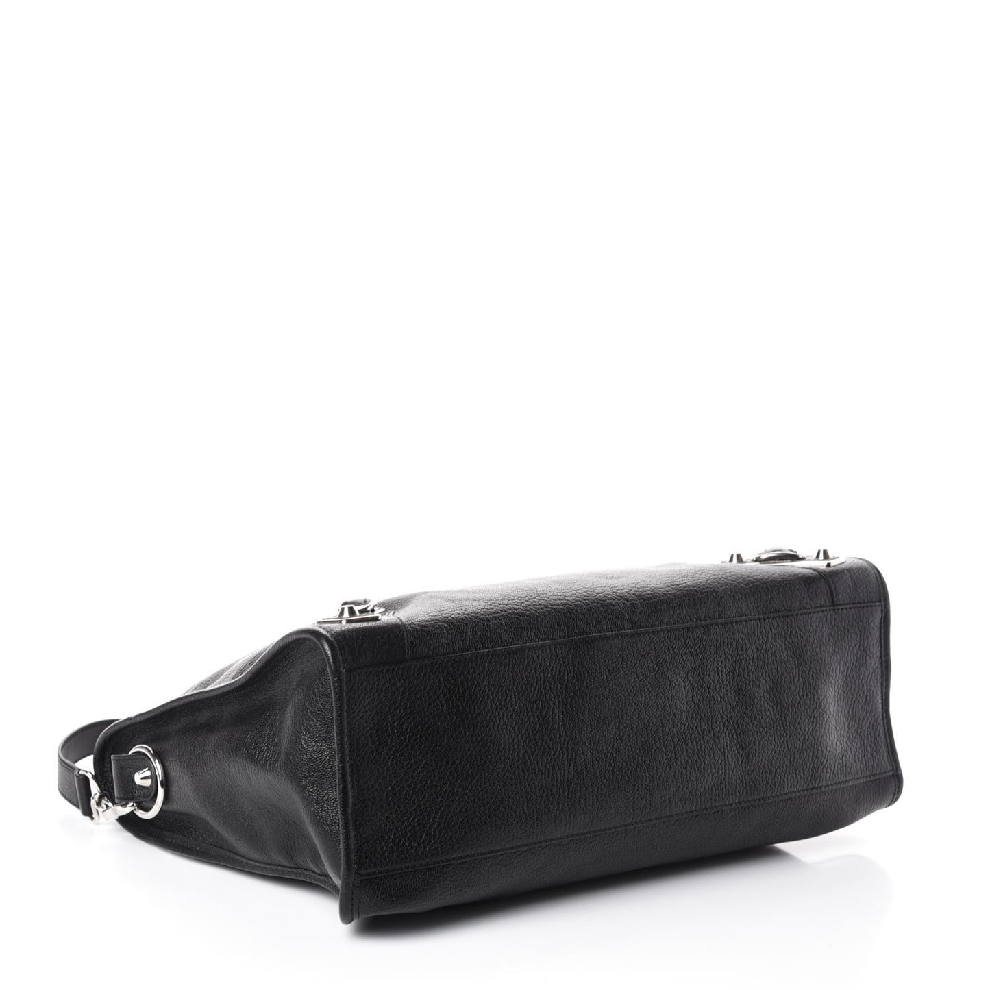Chevre Silver Metallic Edge Hardware City Black