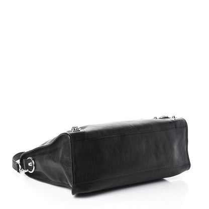 Balenciaga Chevre Silver Metallic Edge Hardware City Black 4 of 9