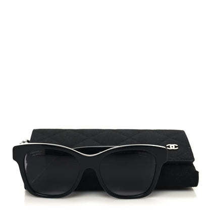 Chanel Acetate Polarized Pearl CC Square Sunglasses 5482-H-A Black 8 of 8