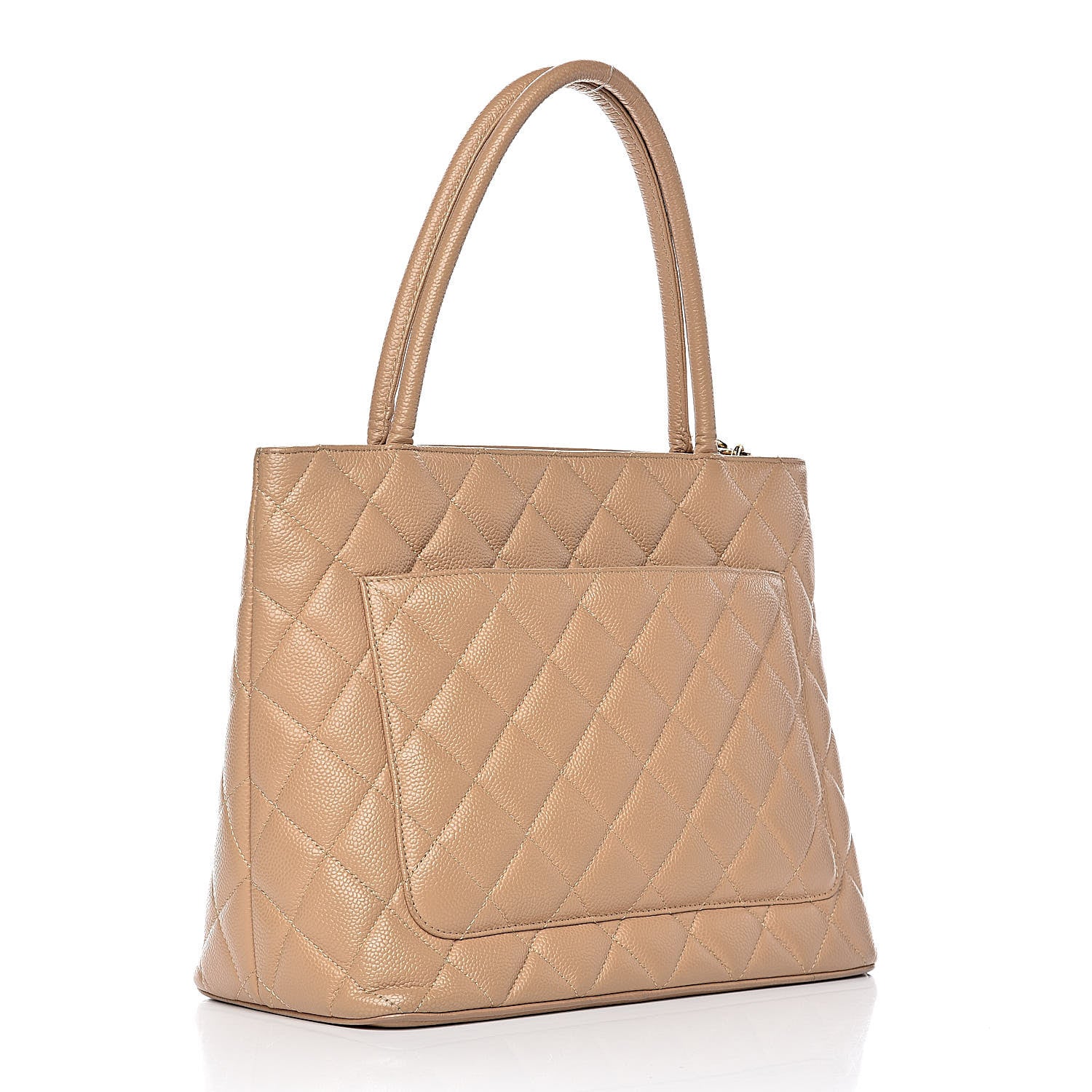 Chanel Caviar Quilted Medallion Tote Beige 3 of 21