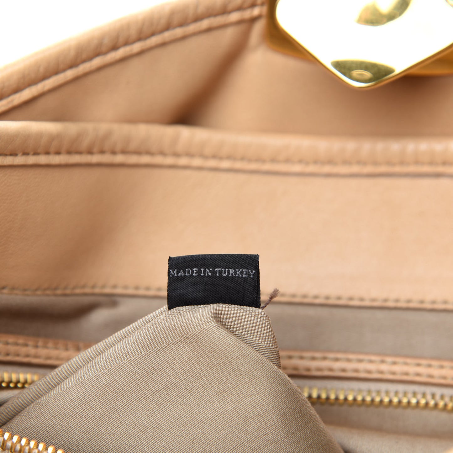 Nappa Matelasse Coffer Hobo Beige