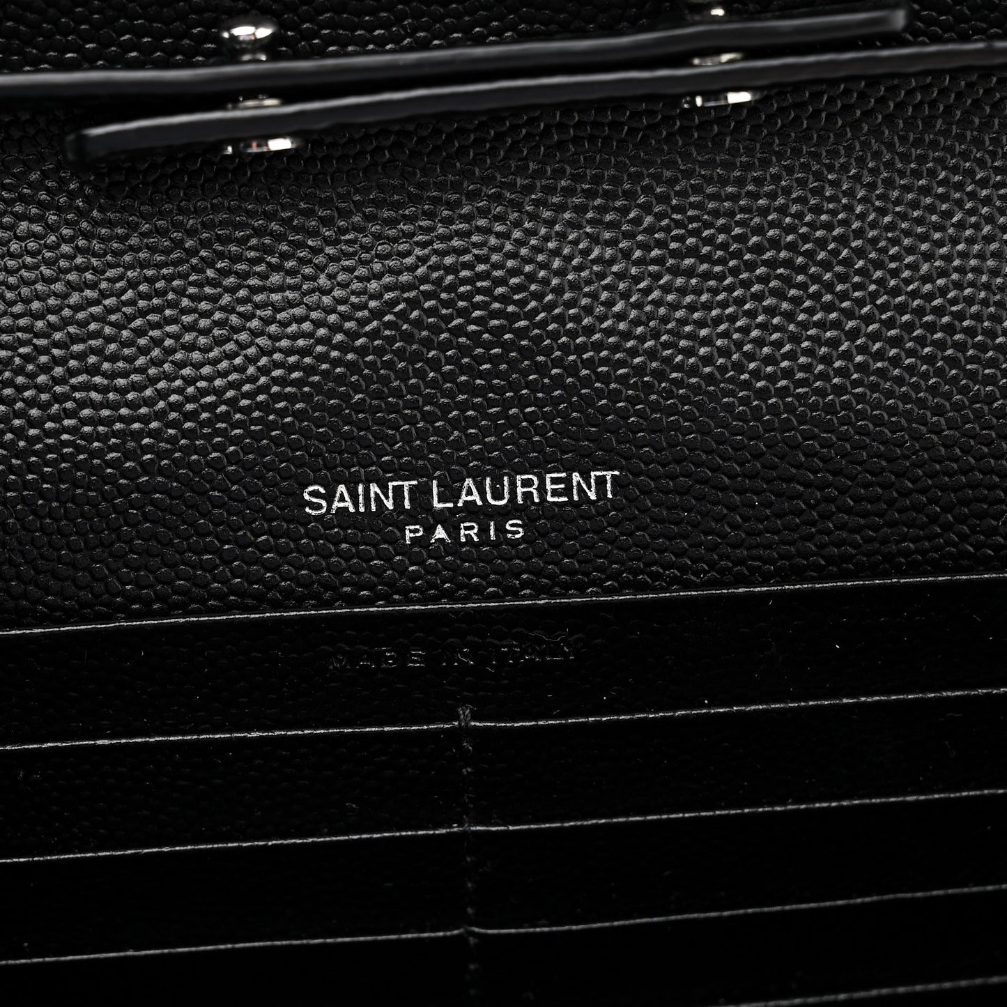 Grain De Poudre Matelasse Chevron Monogram Chain Wallet Black