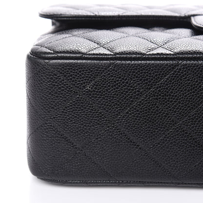 Chanel Caviar Quilted Jumbo Double Flap Black 12 of 14