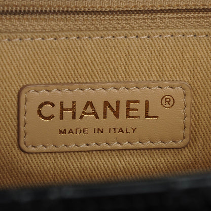 Chanel Glazed Calfskin Quilted Boy Tote Black 6 of 7