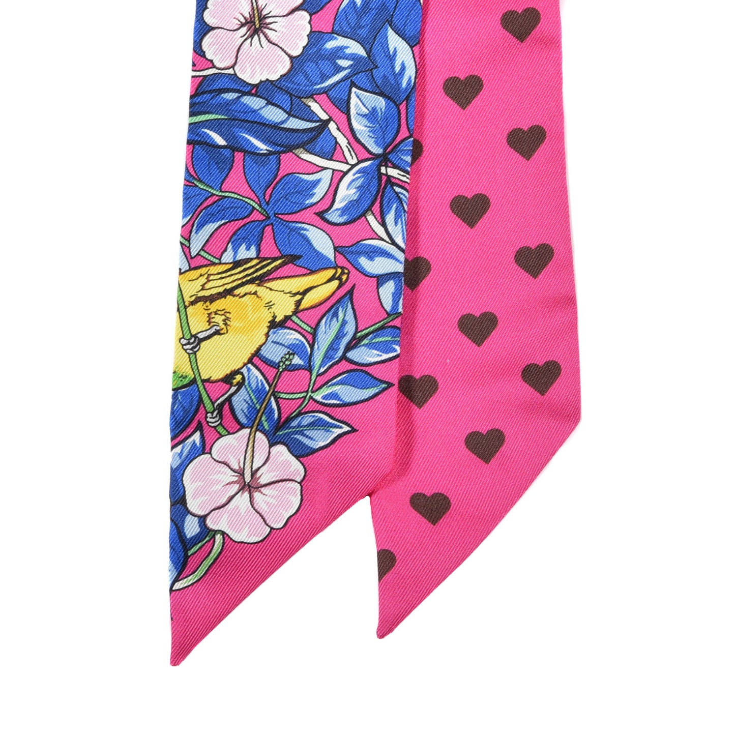 Silk Jungle Love Love Twilly Rose Vif Bleu Roy