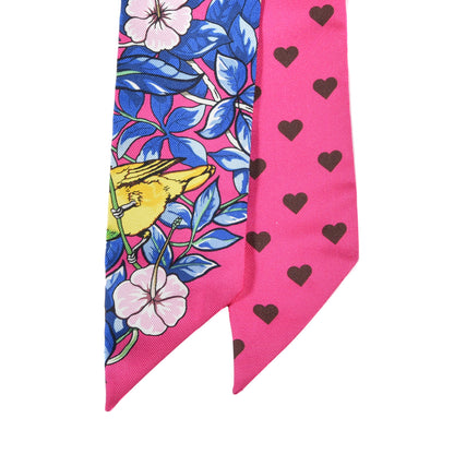 Hermes Silk Jungle Love Love Twilly Rose Vif Bleu Roy 2 of 5