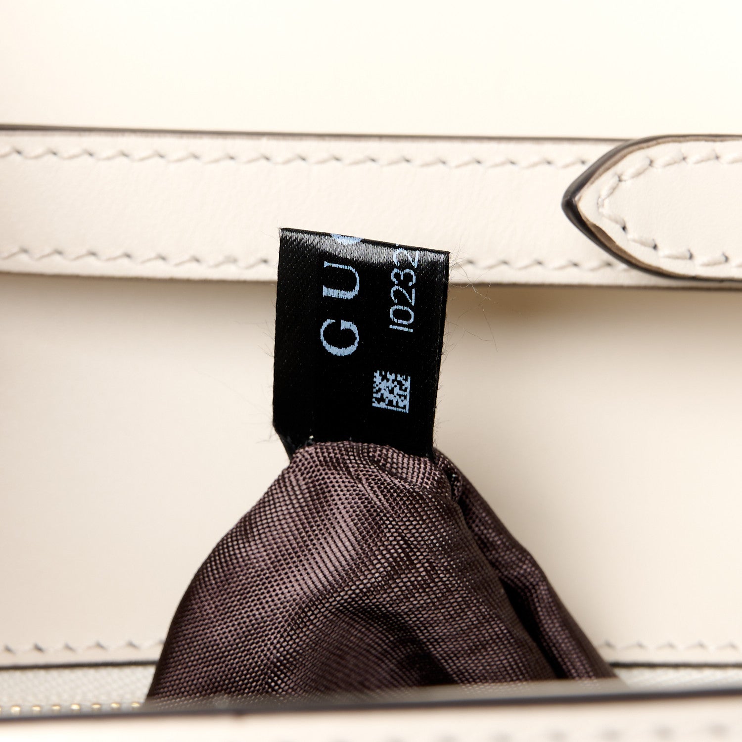 Gucci Calfskin Embroidered Medium Sylvie Top Handle Bag White 8 of 11