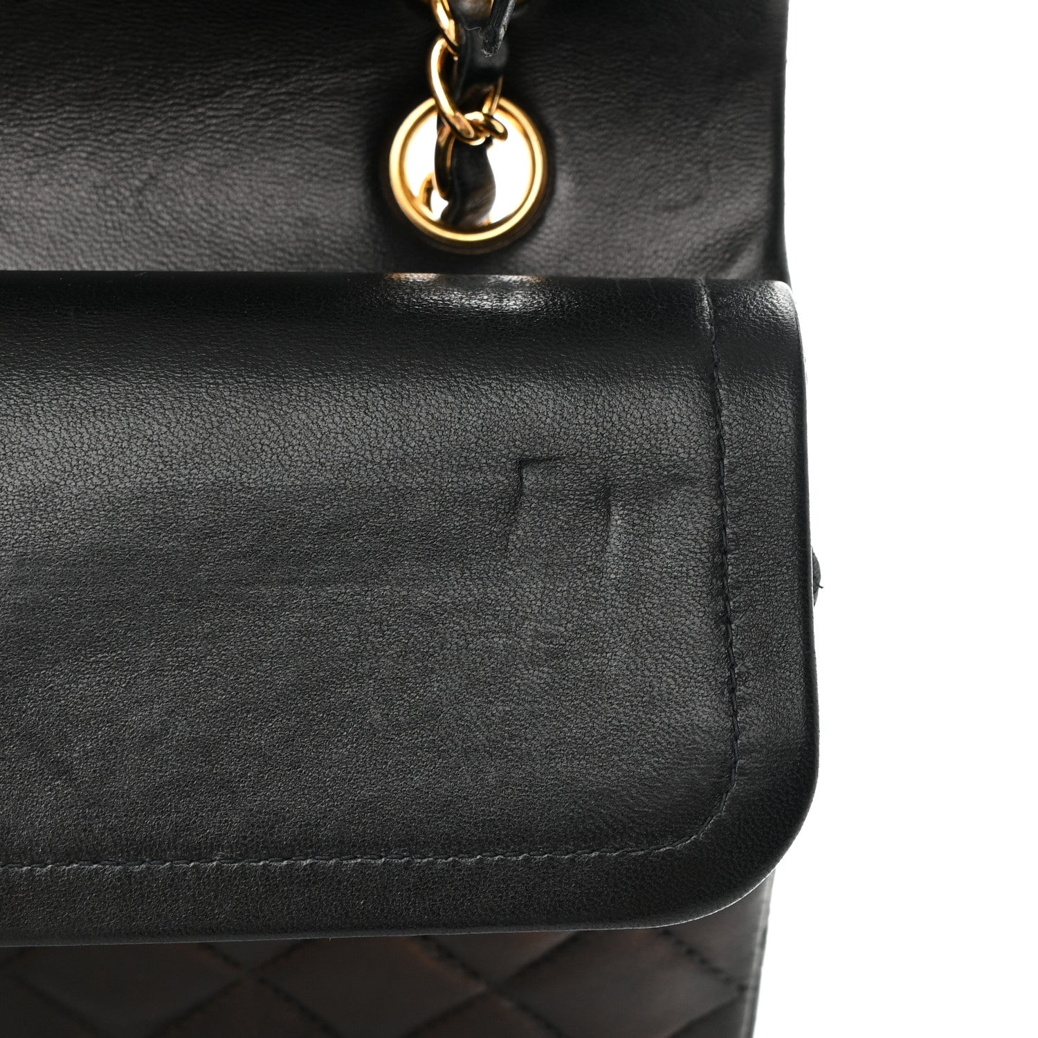Chanel Lambskin Quilted Medium Double Flap Black 14 of 22