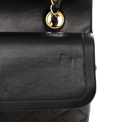 Chanel Lambskin Quilted Medium Double Flap Black 14 of 22