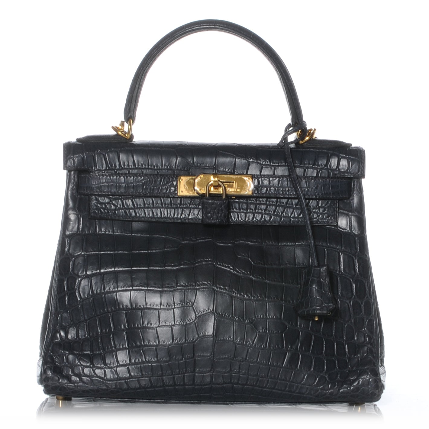 Hermes Matte Niloticus Crocodile Kelly 28 Bleu Indigo 1 of 9