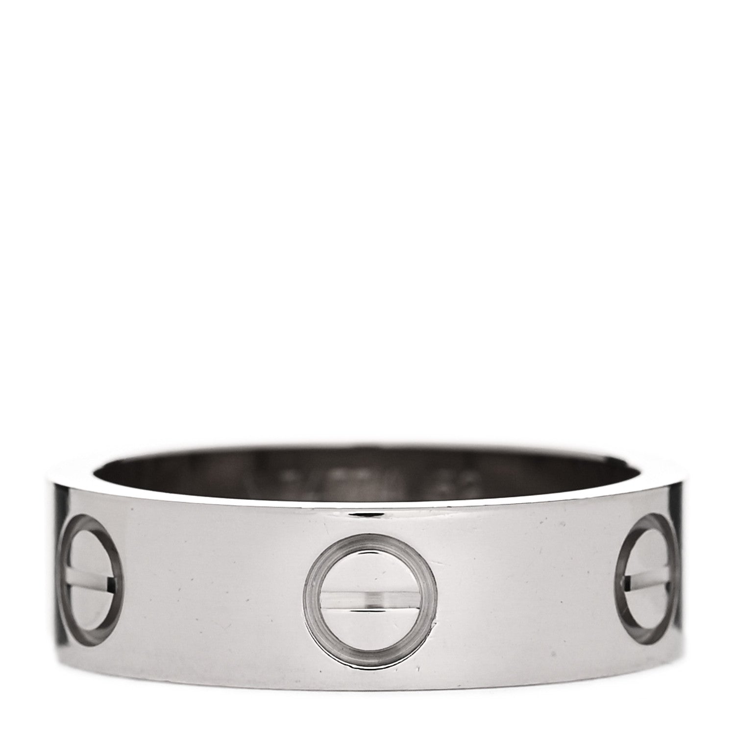 Cartier 18K White Gold 5.5mm LOVE Ring 52 6 1 of 5