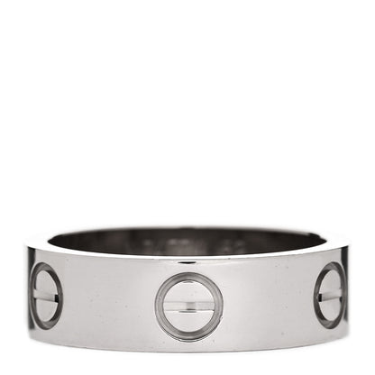 Cartier 18K White Gold 5.5mm LOVE Ring 52 6 1 of 5