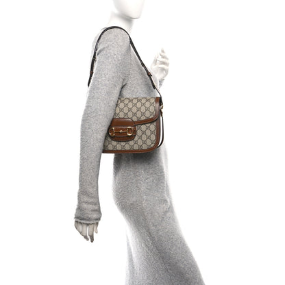 Gucci GG Supreme Monogram Horsebit 1955 Shoulder Bag Beige Brown Sugar 2 of 9