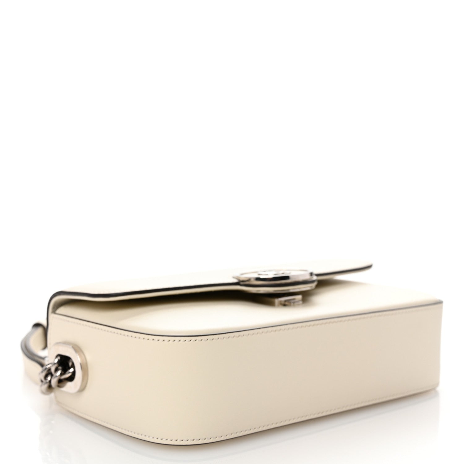 Gucci Senna Calfskin Petite GG Top Handle Shoulder Bag Mystic White 4 of 10