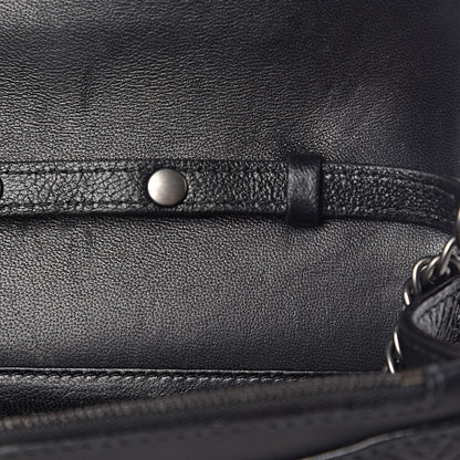 Balenciaga Shiny Goatskin Logo Embossed Monochrome BB Wallet On Chain Black 10 of 12