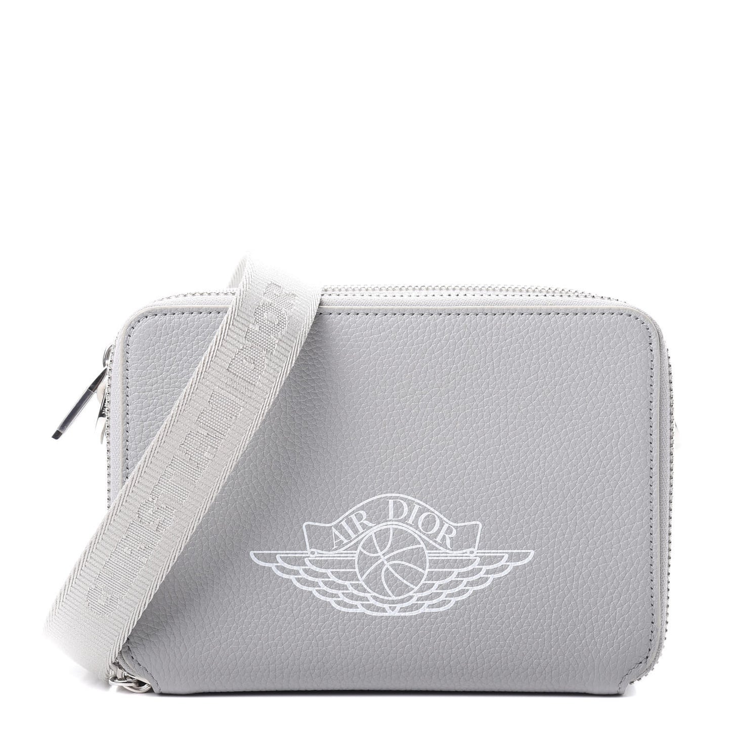 X AIR JORDAN Grained Calfskin Crossbody Grey