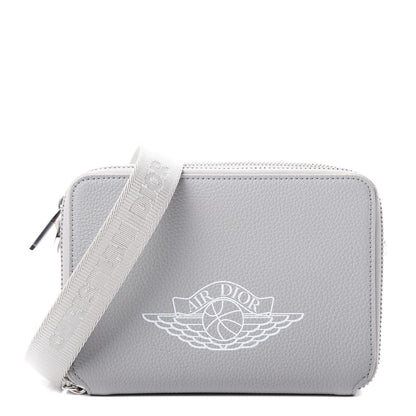 Christian Dior X AIR JORDAN Grained Calfskin Crossbody Grey 1 of 12