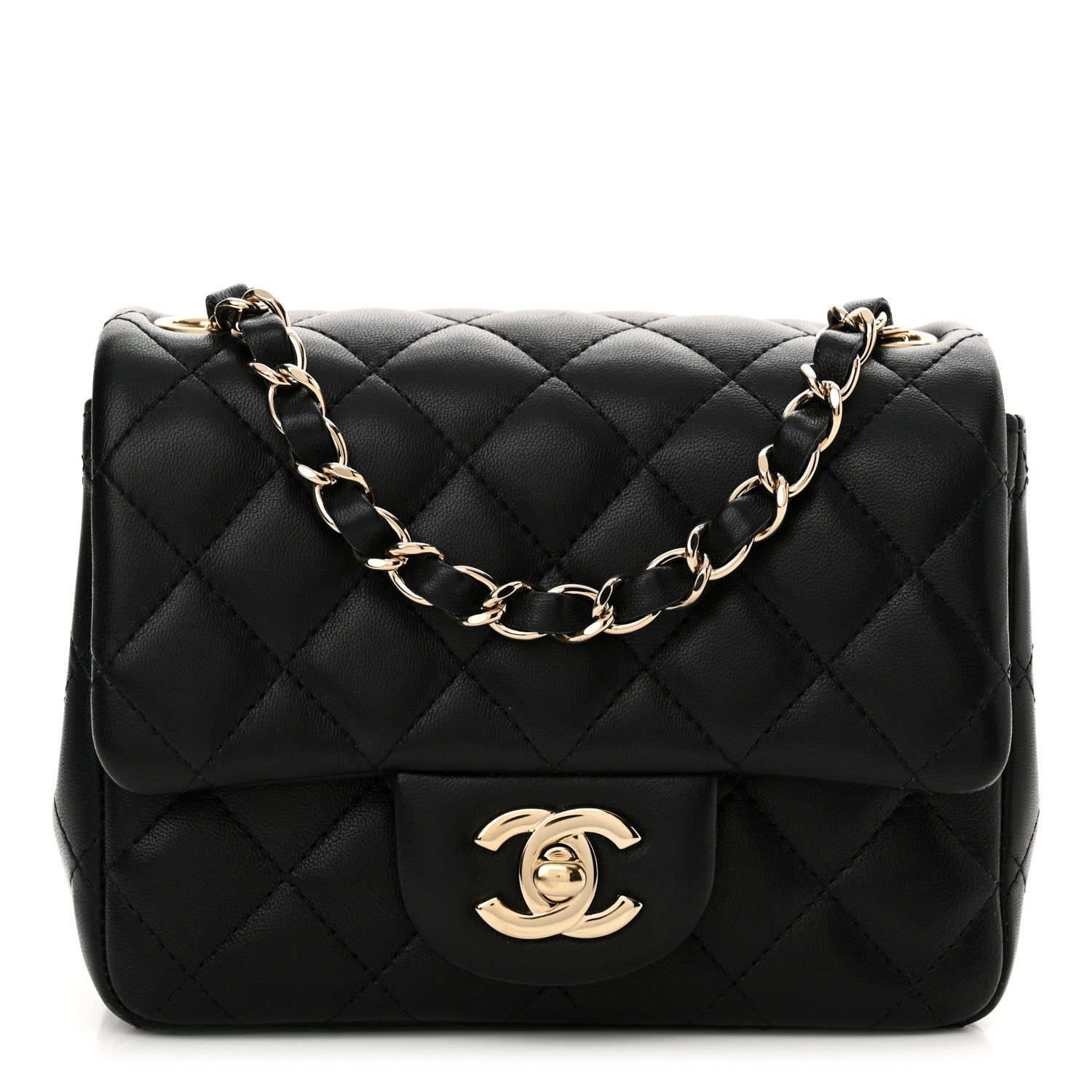 Chanel Lambskin Quilted Mini Square Flap Black 1 of 11
