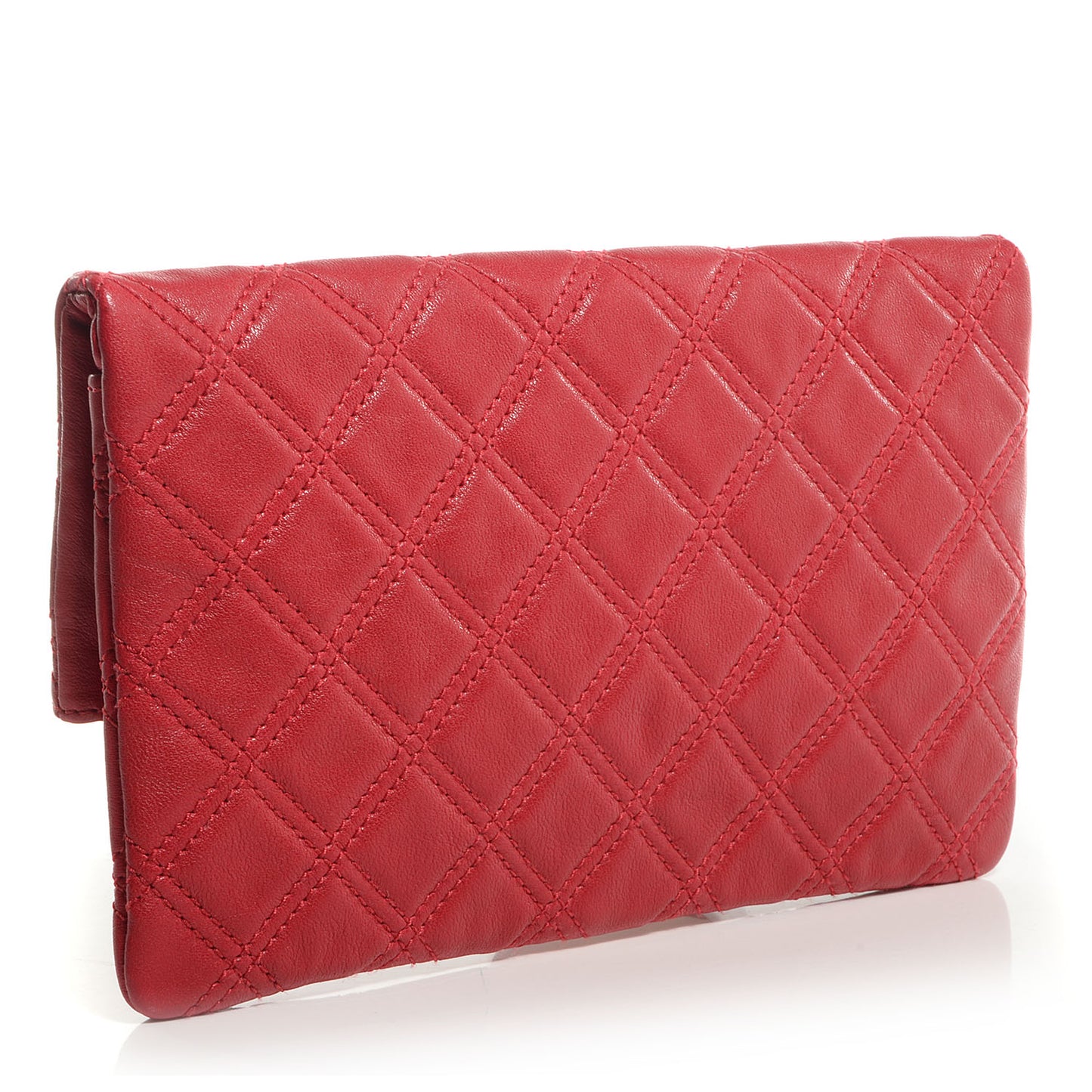 Quilted Leather Eugenie Clutch Red