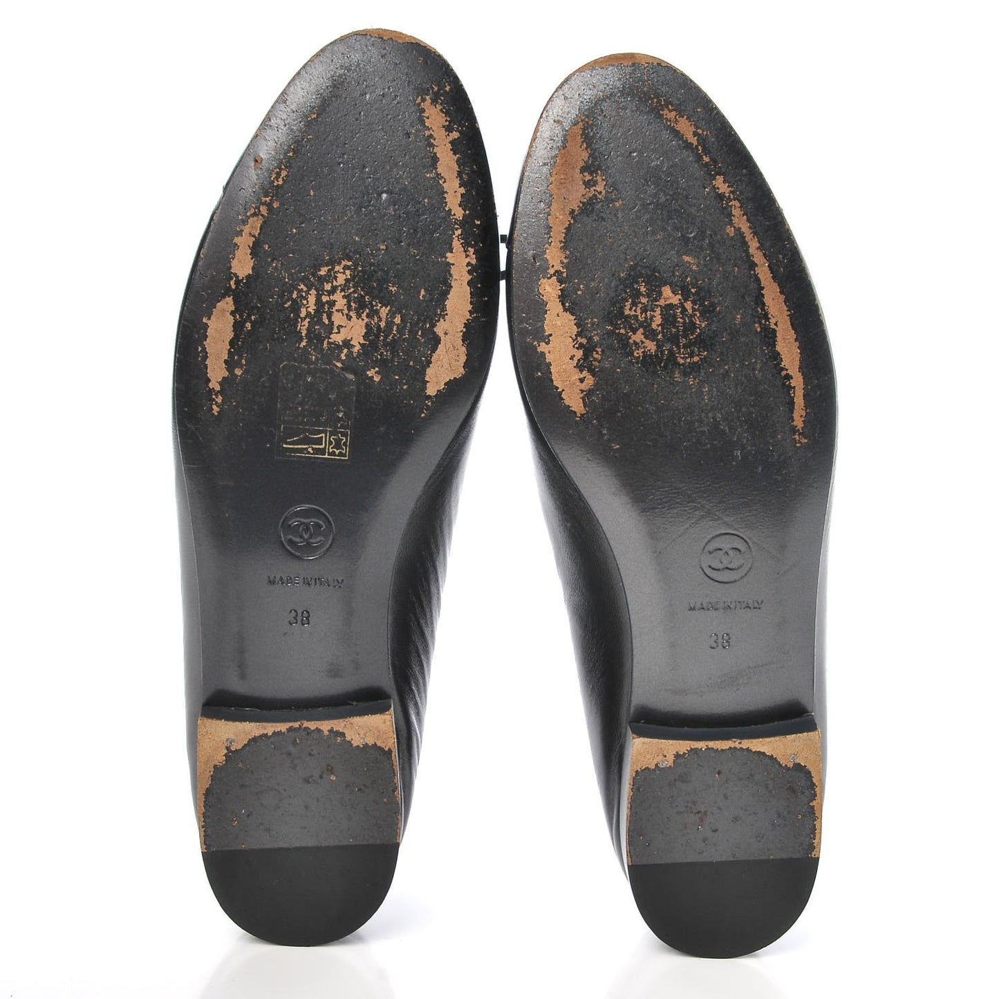 Metallic Lambskin Cap Toe Ballerina Flats 38 Grey Navy
