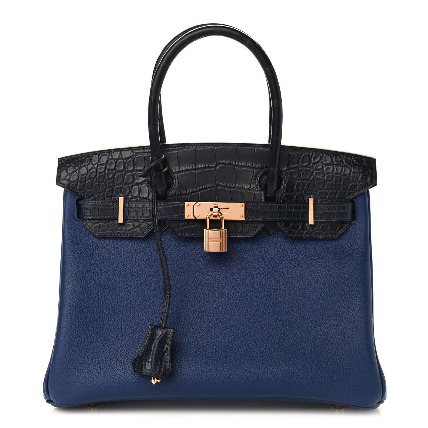 Togo Matte Alligator Birkin Touch 30 Bleu Saphir Bleu Marine