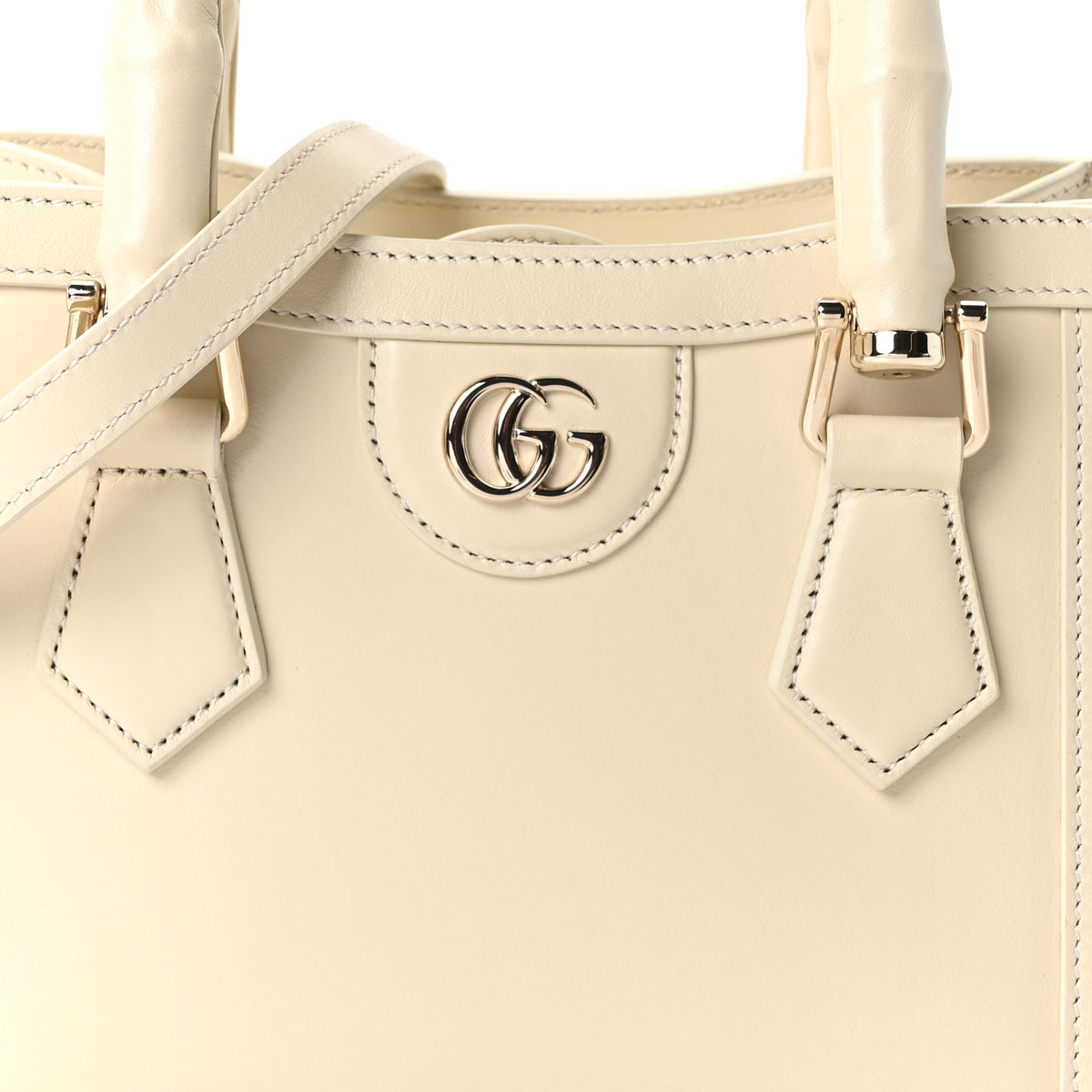 Gucci Sweetbread Calfskin Mini Diana Tote Bag New Ivoire 8 of 10