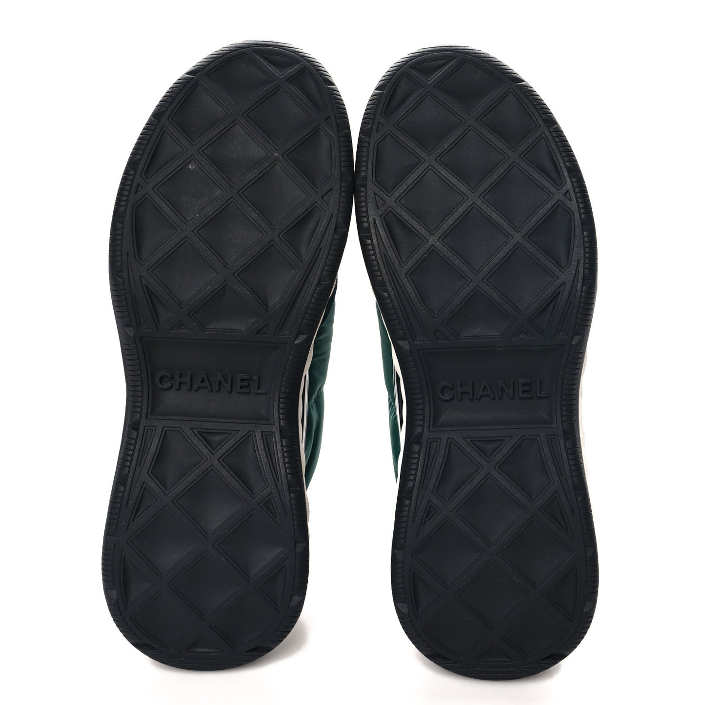 Nylon Suede Calfskin CC Sneakers 35.5 Green