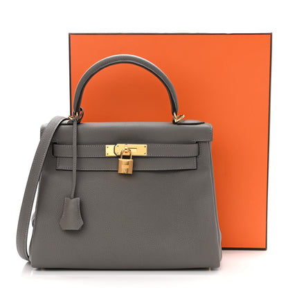 Hermes Togo Kelly Retourne 28 Gris Meyer 12 of 12