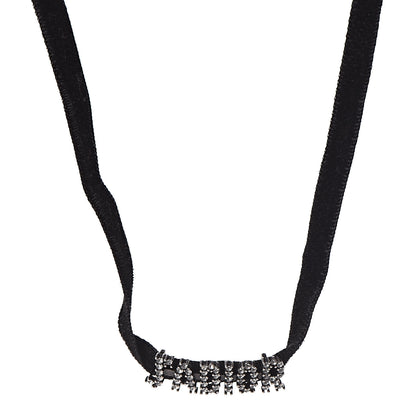 Christian Dior Velvet Crystal J’Adior Choker Necklace Black 1 of 5
