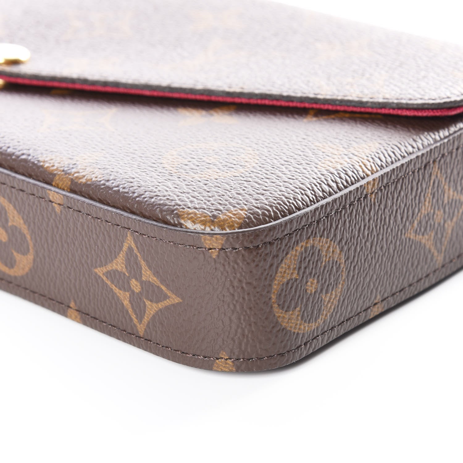 Louis Vuitton Monogram Pochette Felicie Chain Wallet Fuchsia 6 of 11