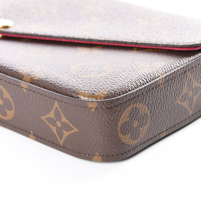 Louis Vuitton Monogram Pochette Felicie Chain Wallet Fuchsia 6 of 11