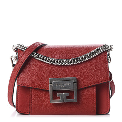 Givenchy Goatskin Mini GV3 Shoulder Bag Bright Red 1 of 9
