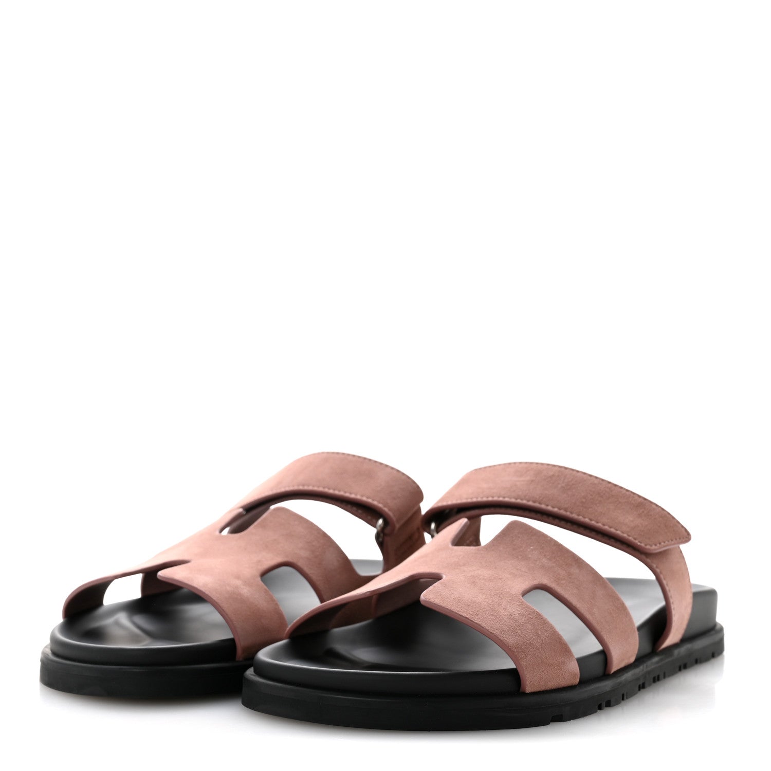 Hermes Suede Goatskin Womens Chypre Sandals 40.5 Rose Antique 4 of 10