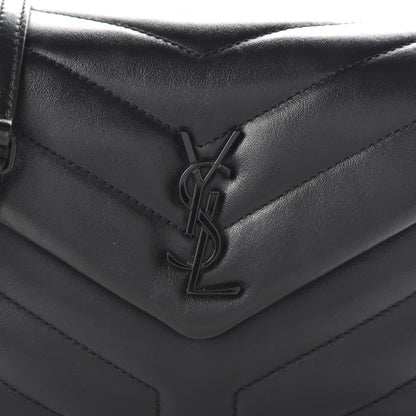 Saint Laurent Calfskin Y Quilted Monogram Toy Loulou Crossbody Bag Black 8 of 9
