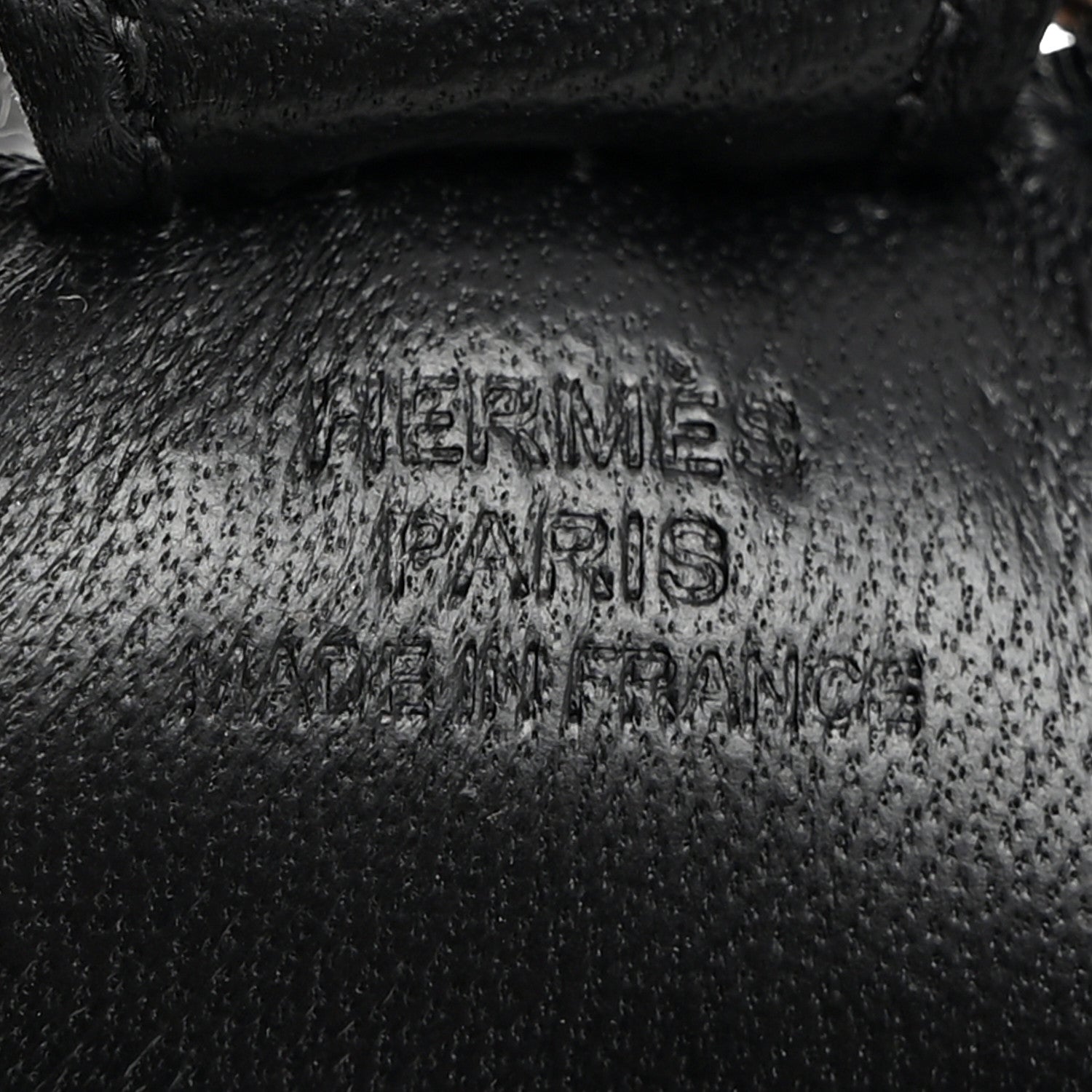 Hermes Milo Lambskin Grigri Rodeo Horse Bag Charm Black Etoupe 4 of 5