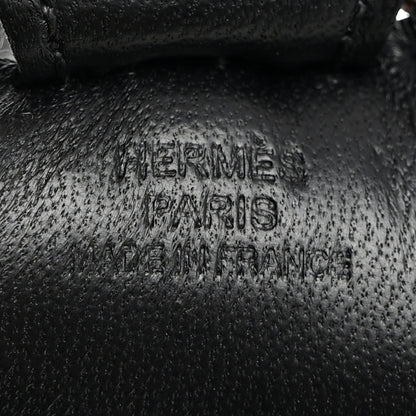 Hermes Milo Lambskin Grigri Rodeo Horse Bag Charm Black Etoupe 4 of 5
