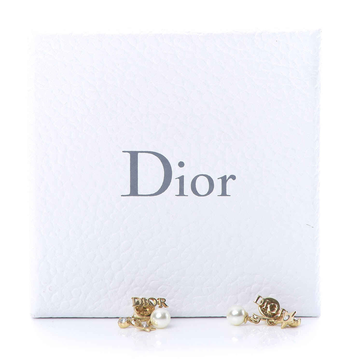 Christian Dior Pearl Crystal Dio(r)evolution Earrings Aged Gold 5 of 5