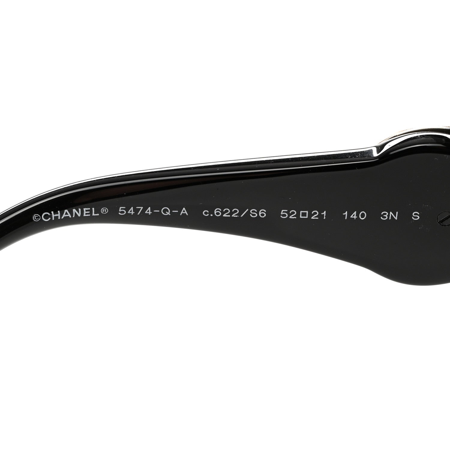 Chanel Acetate Calfskin Square Sunglasses 5474-Q-A Black 5 of 8