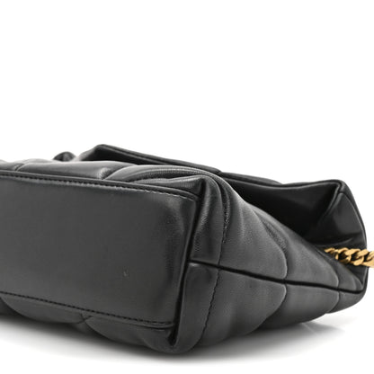 Saint Laurent Lambskin Quilted Toy Loulou Puffer Monogram Chain Satchel Black 9 of 15