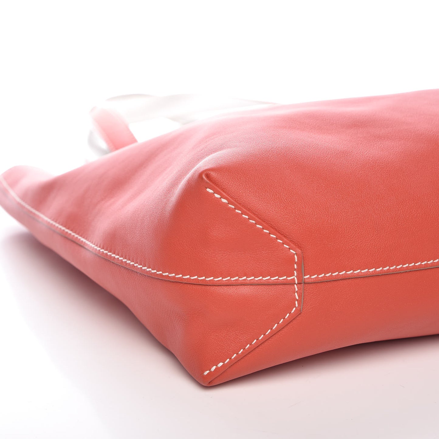 Veau Sikkim Double Sens 30 Reversible Tote Gris Perle Capucine