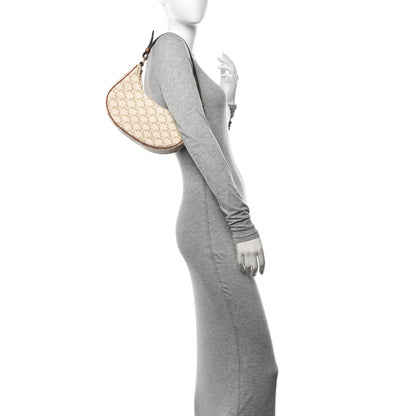 Celine Canvas Calfskin Ava Triomphe Shoulder Bag White 2 of 12
