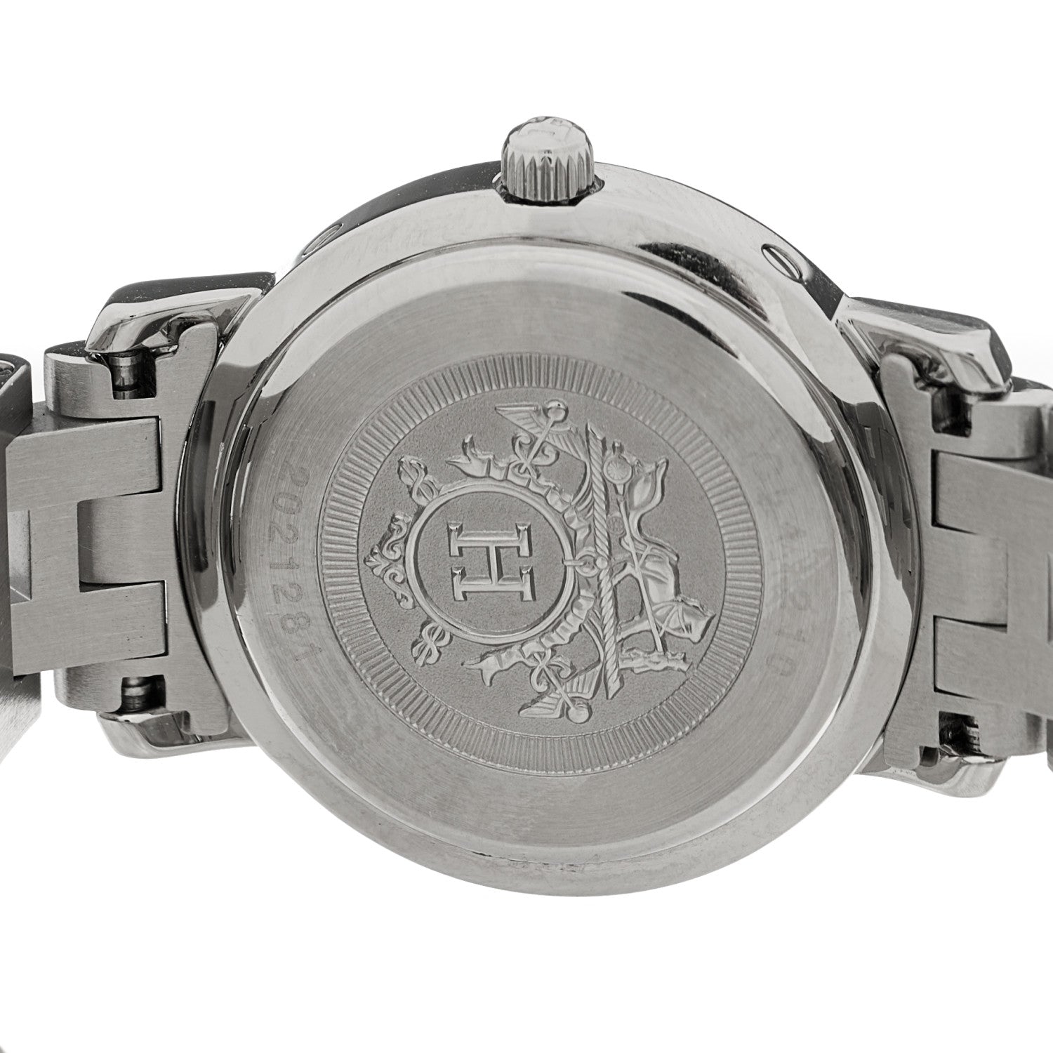 Hermes Stainless Steel 24mm Clipper Quartz Watch White 4 of 4