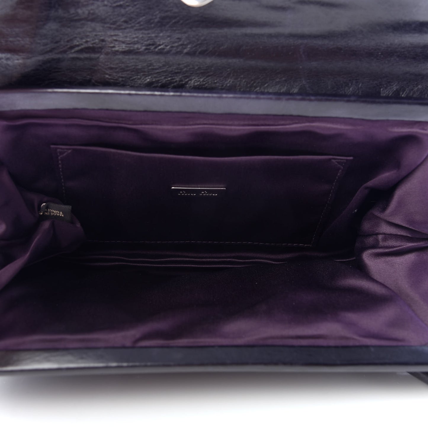 Vitello Lux Matelasse Flap Pochette Bluette