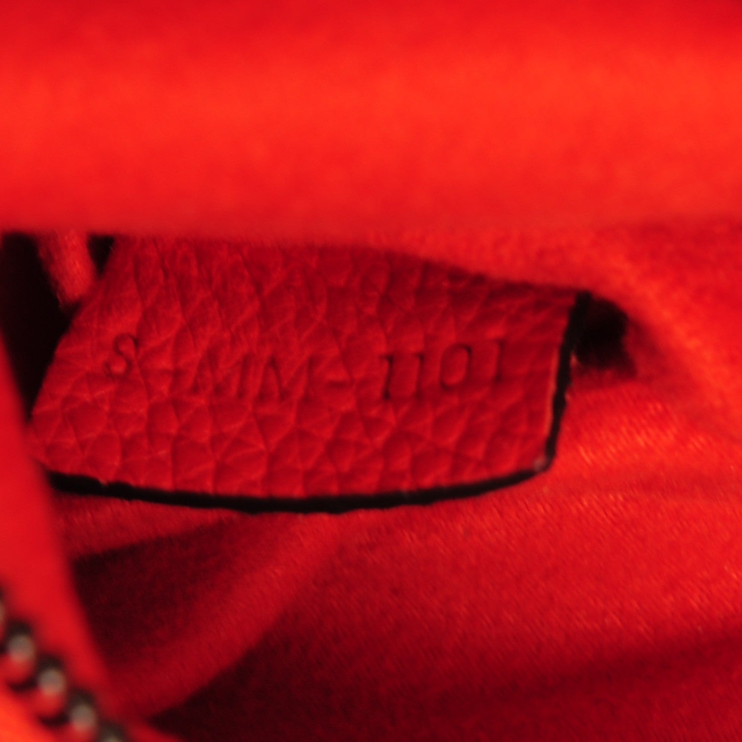 Celine Drummed Calfskin Mini Luggage Vermillion 7 of 7